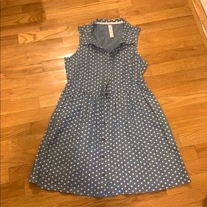 Denim Polka - Dot Dress